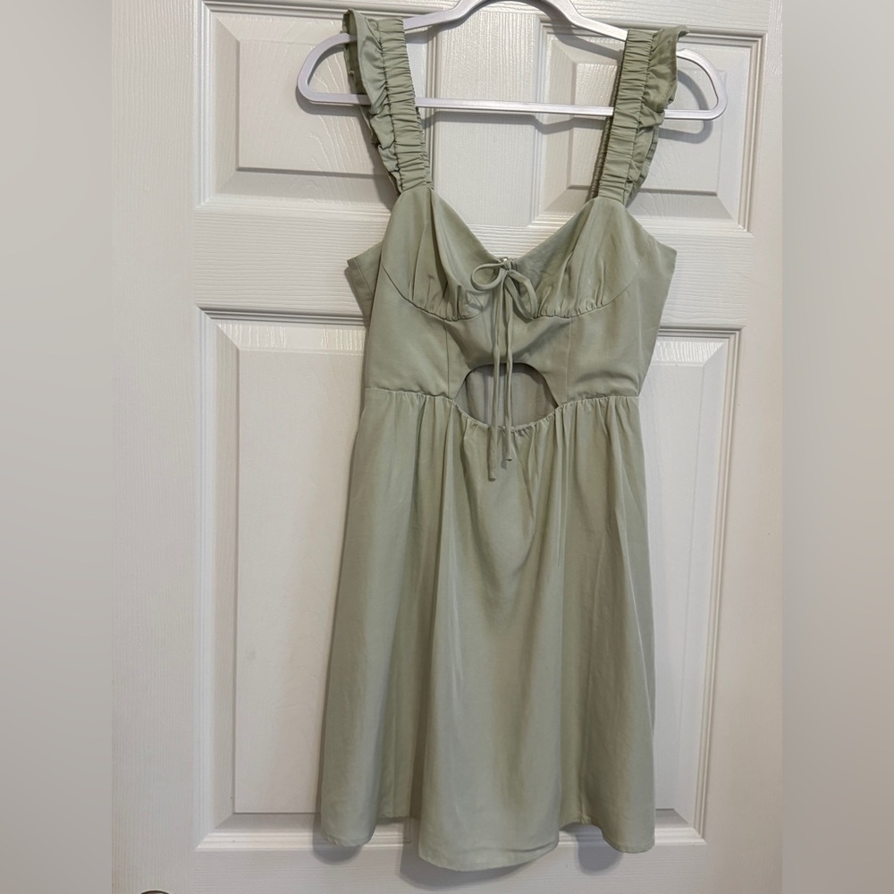 Emory Park Light Green Gathered Dress - NWT